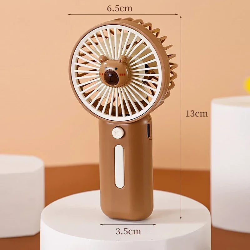 Fan USB Rechargeable Foldable Stand Mini Cooler Portable Wind Device For Outdoor Travel Desk Daily Summer Cooling Accessory Gift Oasis Select