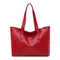 Women's Large Capacity PU Leather Tote Shoulder Crossbody Bag