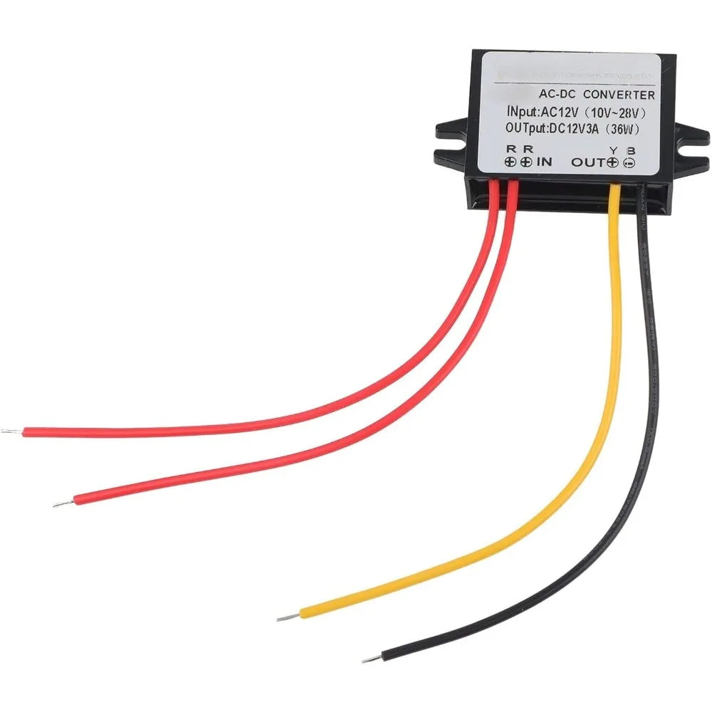 Step Down Power Converter AC 10-28V To DC 12V 3A Waterproof Buck Volt Converter Converter For Car Screens Surveillance Cameras Oasis Select 10-28V to 12V 3A