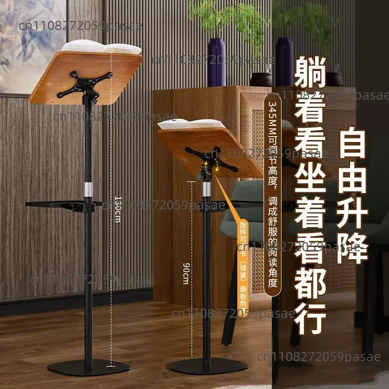 Floor Standing Reading Stand Tablet Holder Adjustable Book Stand for Reading Painting and Morning Study with Stand Up Desk Oasis Select