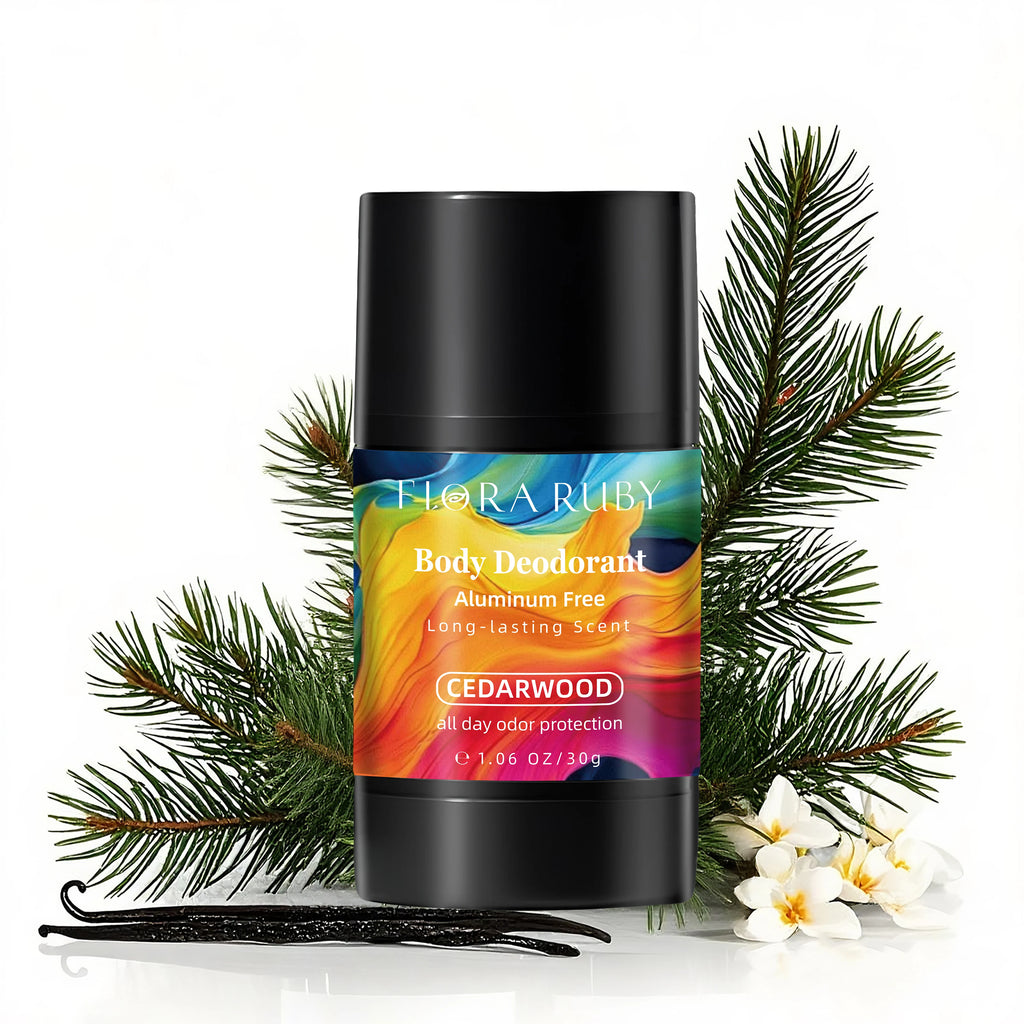 Flora Ruby aluminum free 48 Hours Of Lingering fragrance Underarm 30g/1.06oz Deodorant stick long lasting scent Oasis Select Cedarwood
