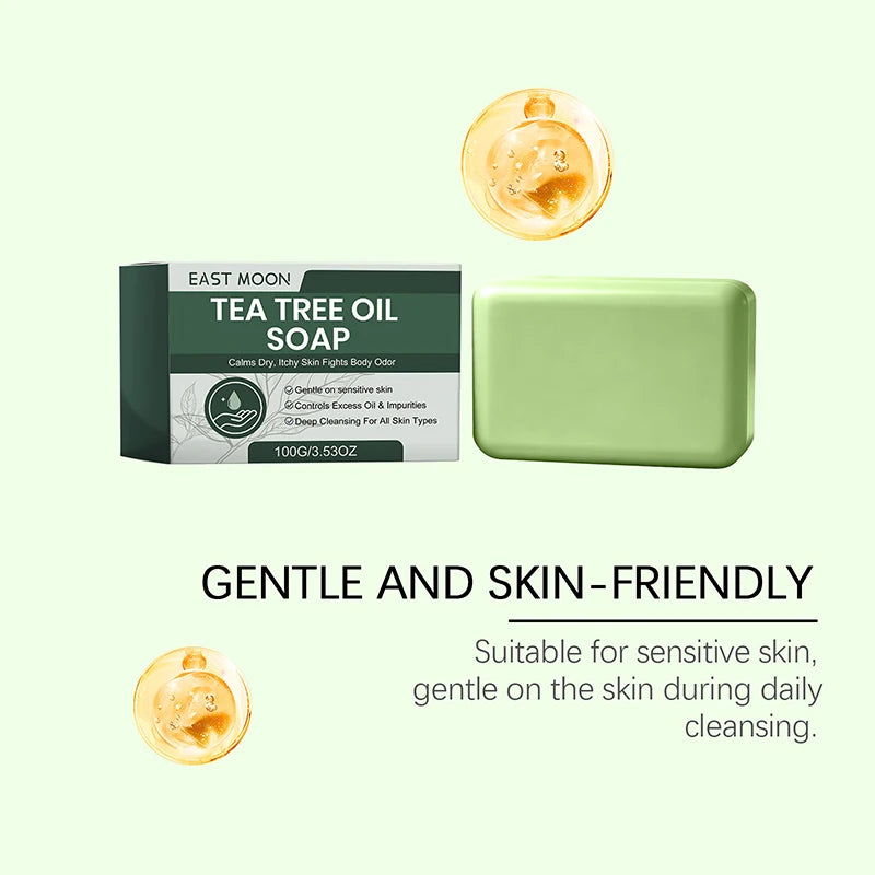 Tea Tree Oil Handmade Soap Cleansing Oil-controlling Facial Body Oasis Select