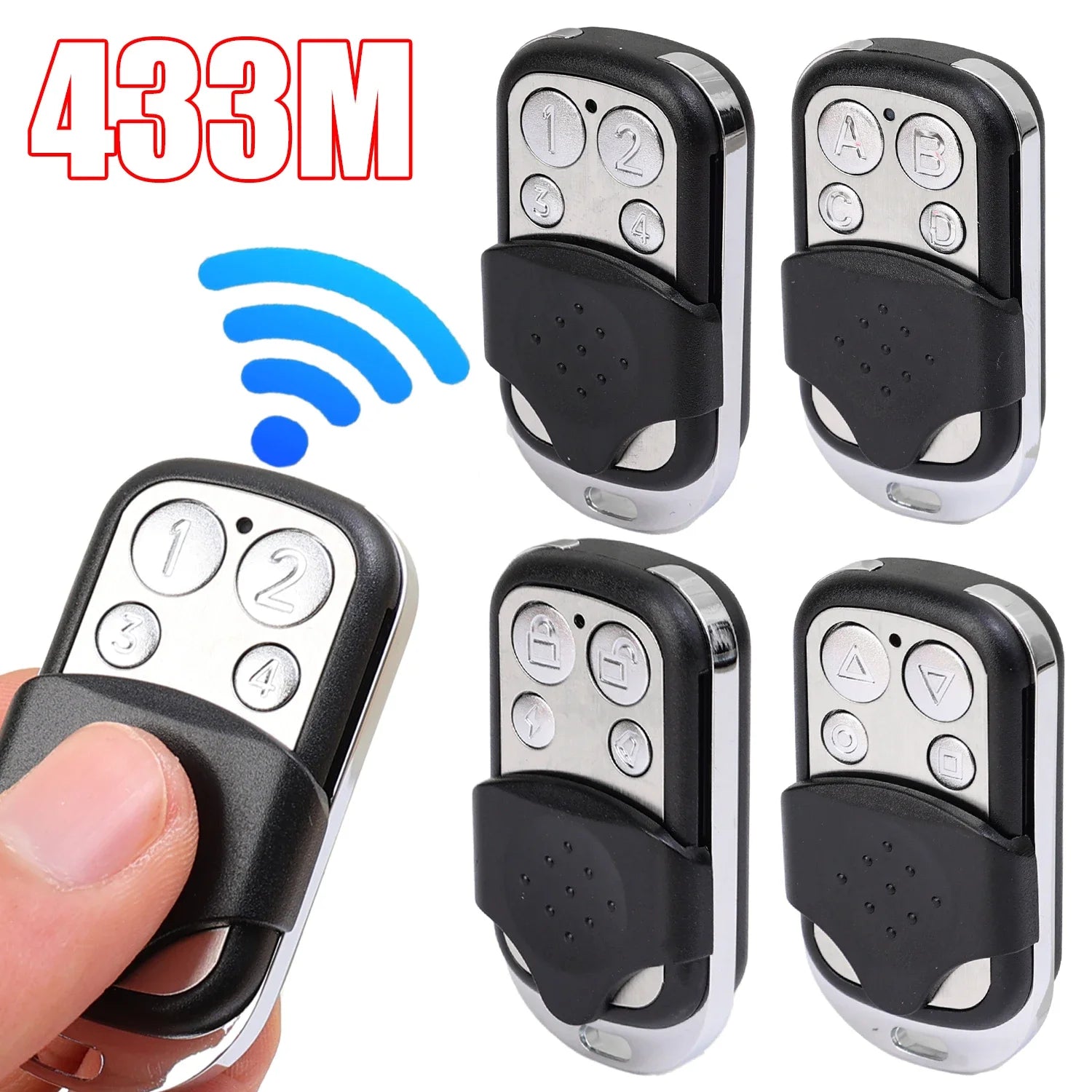 1pc Universal Mini 433MHz Smart Cloning Duplicator Key Remote Control Portable 4 Button Electric Garage Door Gate Copy Opener Oasis Select