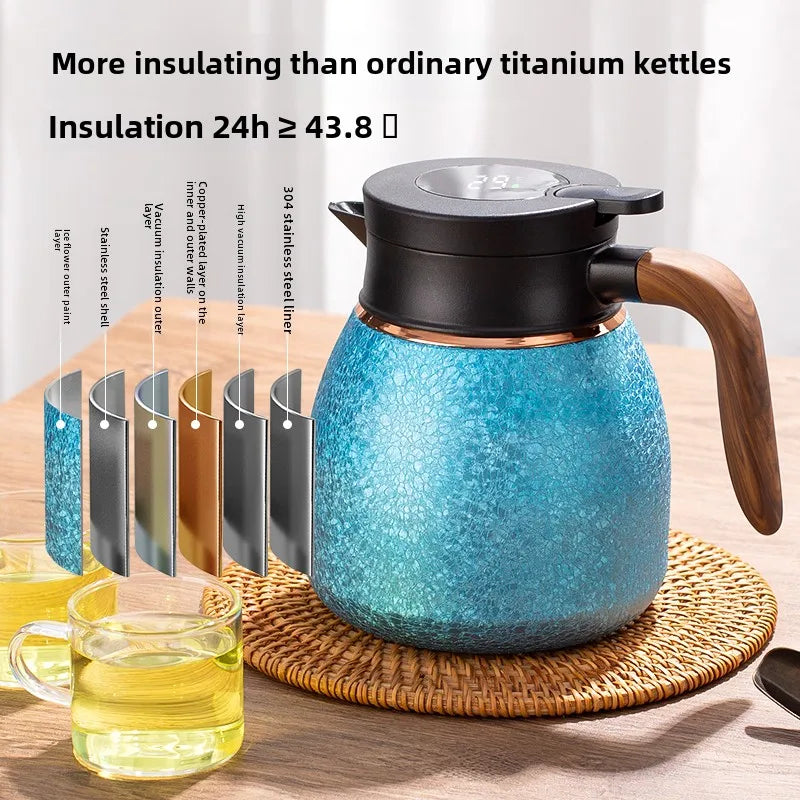 The New Domestic Titanium Thermal Insulation Pot Braised Teapot Large Capacity Teapot Tea Separation Thermal Insulation Pot Oasis Select