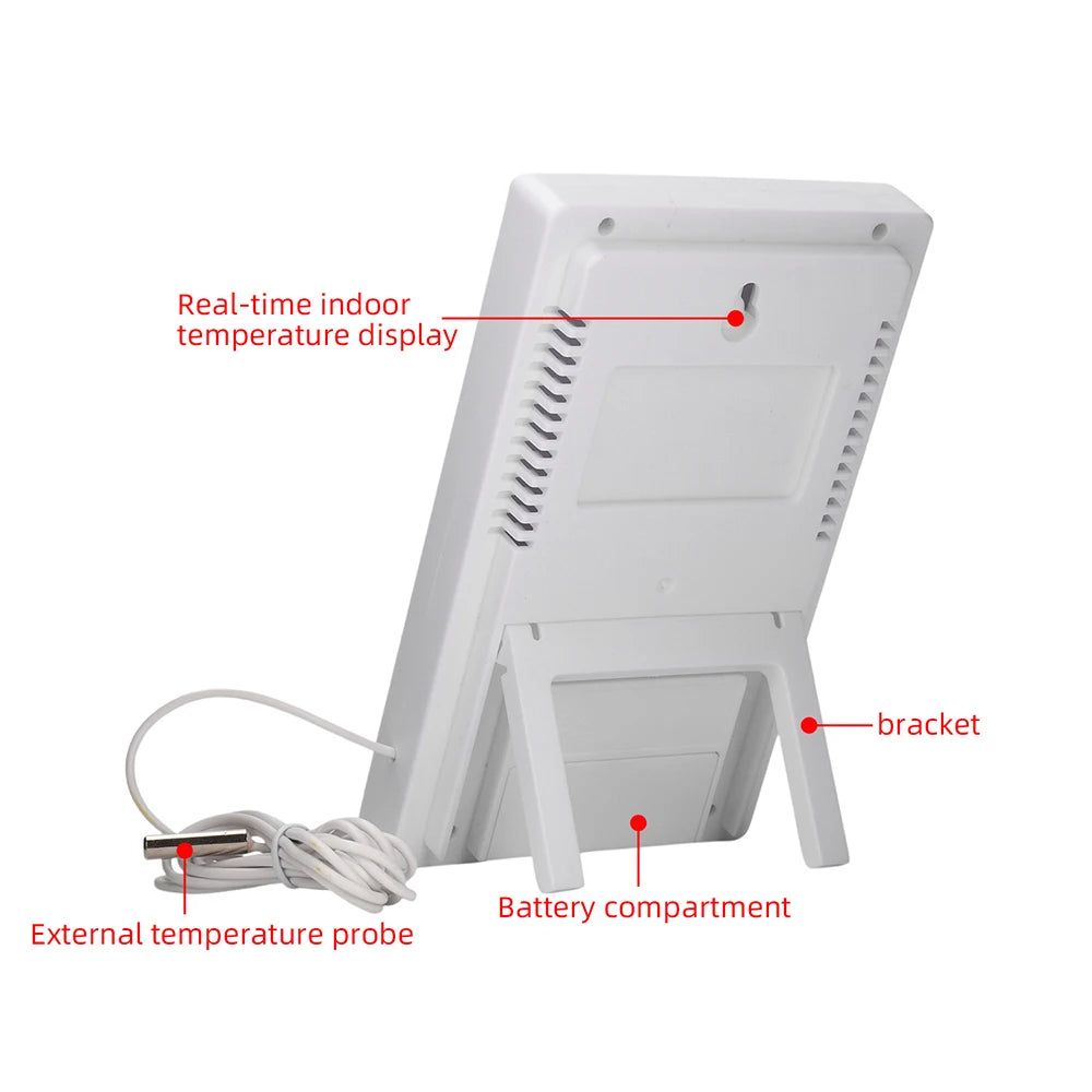 TA298 Digital Thermometer Hygrometer Indoor Outdoor Temperature Humidity Meter Sensor Clock ℃/℉ High Accuracy Home Thermometer Oasis Select