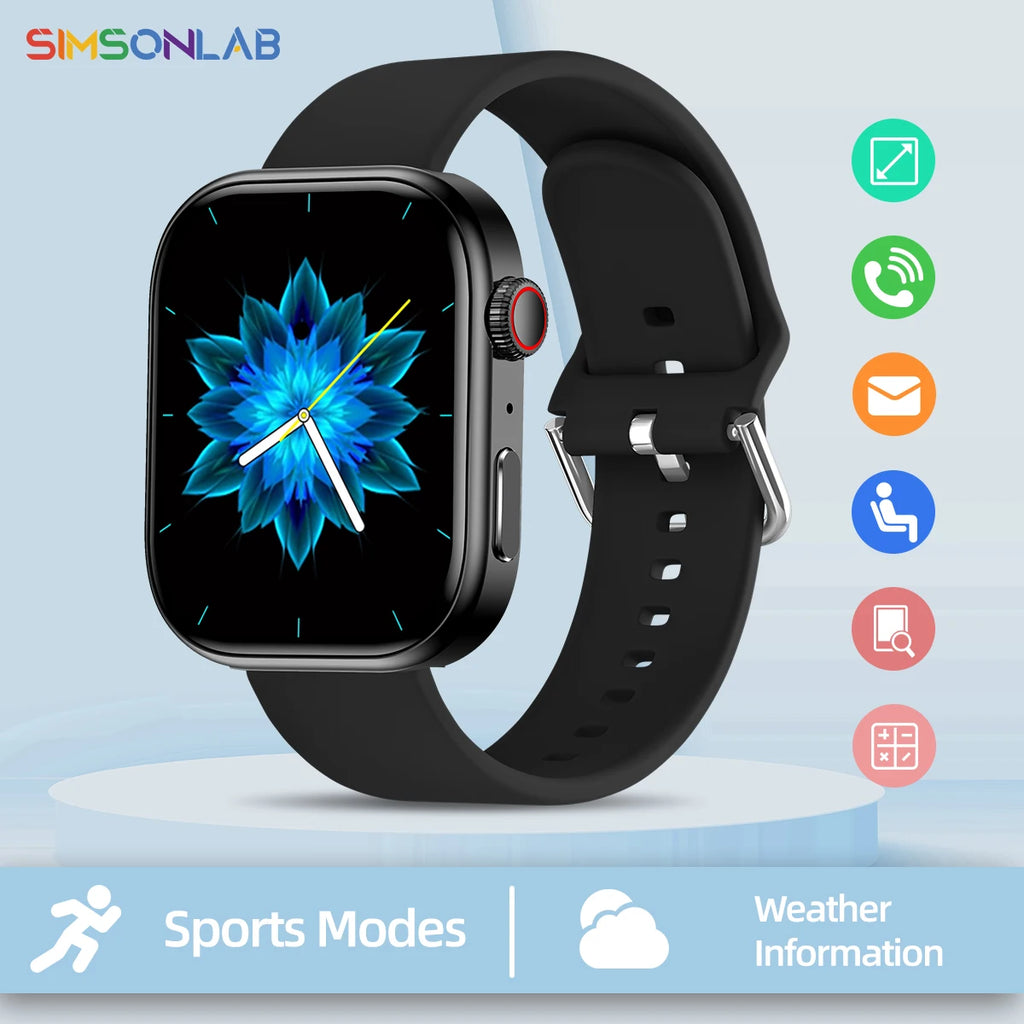 SIMSONLAB 2.01" Smart Watch – Bluetooth Call & Fitness Tracker