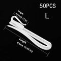 50-Pack White Adjustable Plastic Curtain Clip Hooks