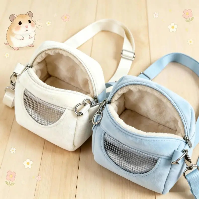 Hamster Travel Carrier Bag – Breathable Mesh Crossbody Cage