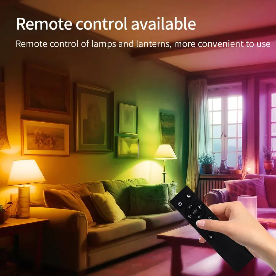 Tuya Smart LED Light Bulb E27 9W 220V Bluetooth RF Remote Group Control Smart Life RGB Spotlight For Bar Bedroom Decor Lighting Oasis Select