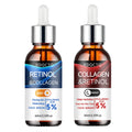 Retinol & Collagen Day Night Repair Serum 2-Pack | 5% Retinol Formula with Hyaluronic Acid | Firming & Hydrating Facial Essence Oasis Select 60and 60ml