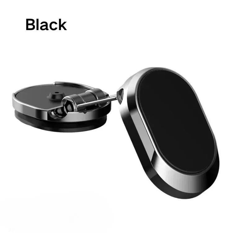 720° Rotation Foldable Magnetic Car Phone Holder Adjustable Universal Dashboard Stand Air Vent Mount GPS For iPhone Samsung Oasis Select black