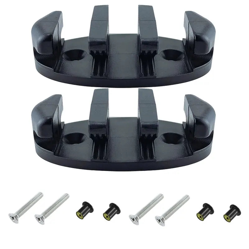 Marine Nylon Plastic Marine Zig Zag Anchor Trolley Cleat Rope Device Kayaks Canoes Boat Decks Replacement Rowing Accessories Oasis Select With Screws 2PC