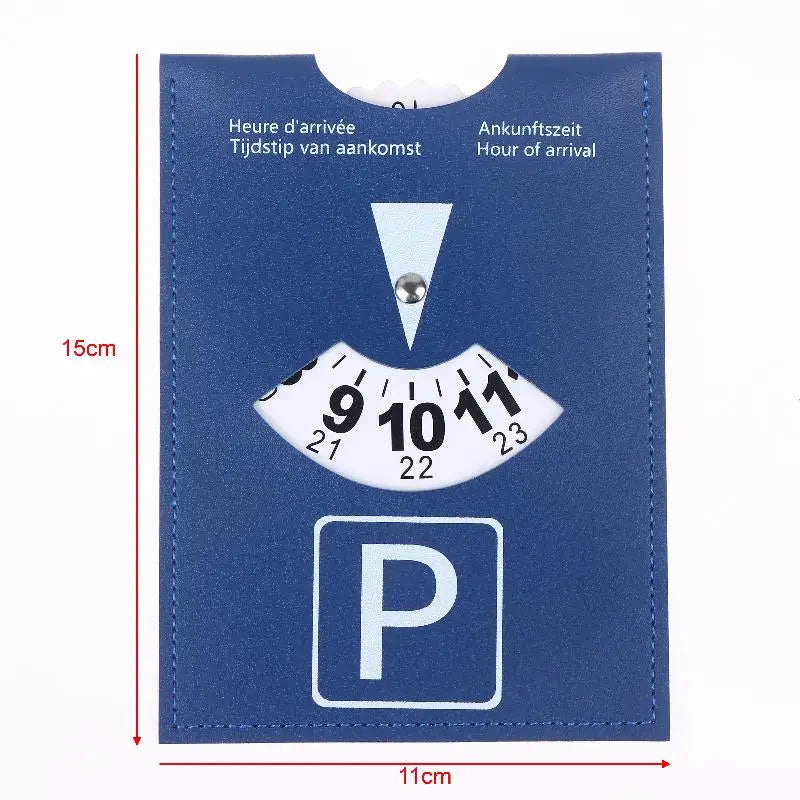 Reliable 4-Language PU Leather Parking Disc - European Design Universal Fit for Cars. Oasis Select A1