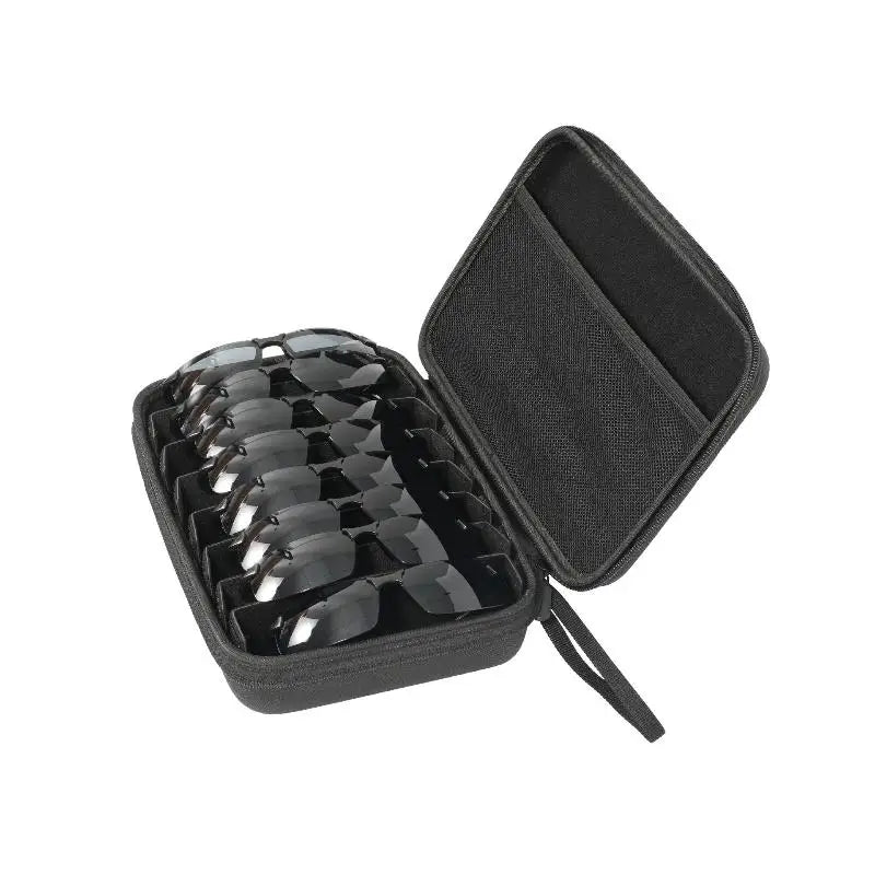 4–8 Grid Eyeglasses & Sunglasses Travel Organizer Case | Black