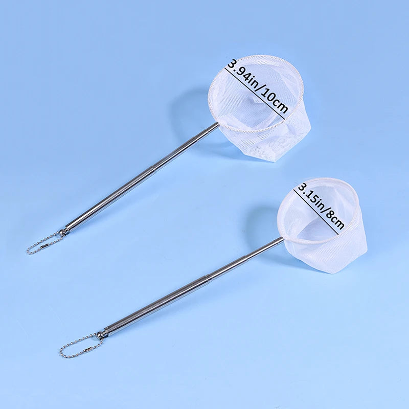 Aquarium Round Fishing Net Extendable Long Handle Fishing Gear For Catching Fish Shrimp Tank Clean Accessories Oasis Select
