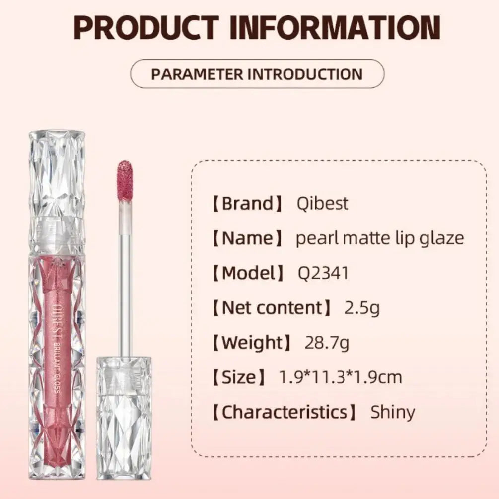 QiBest Diamond Shimmer Lip Gloss – 10 Colors Glitter Pearl Glaze Glitter Lip Gloss Oasis Select