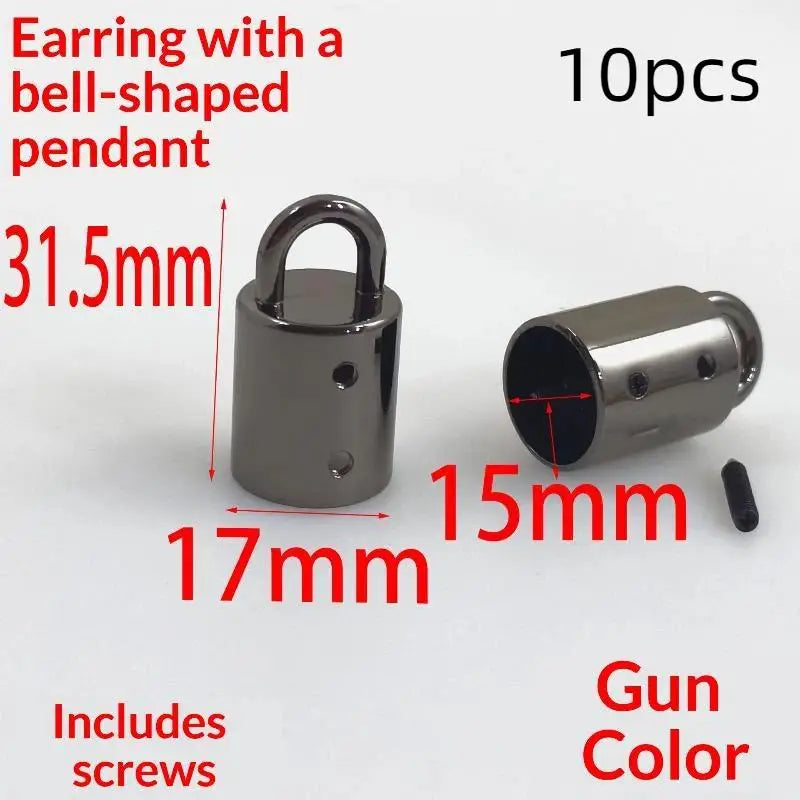10Pcs 15mm Stainless Steel Cord End Locks | Bag DIY Hardware Craft Hardware Fastener Oasis Select A