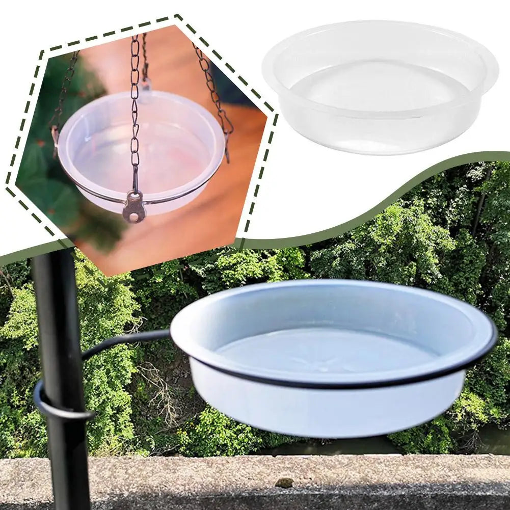 Bird Feeding Dish Tray Platform Feeder Bird Water Bowl Hanging Bird Bath Outdoor Outside Patio Parrot Tree Garden Courtyard Oasis Select