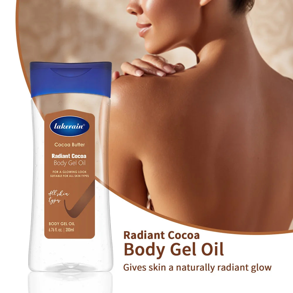 Radiant Cocoa Body Gel Oil Moisturizing Radiant for Glowing Skin Body Gel Oil Cocoa Butter Hydration For Dry Skin Care Oasis Select