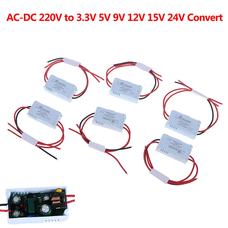 AC-DC Power Supply Module AC 1A 5W 220V to DC 3V 5V 9V 12V 15V 24V Mini Convert Oasis Select