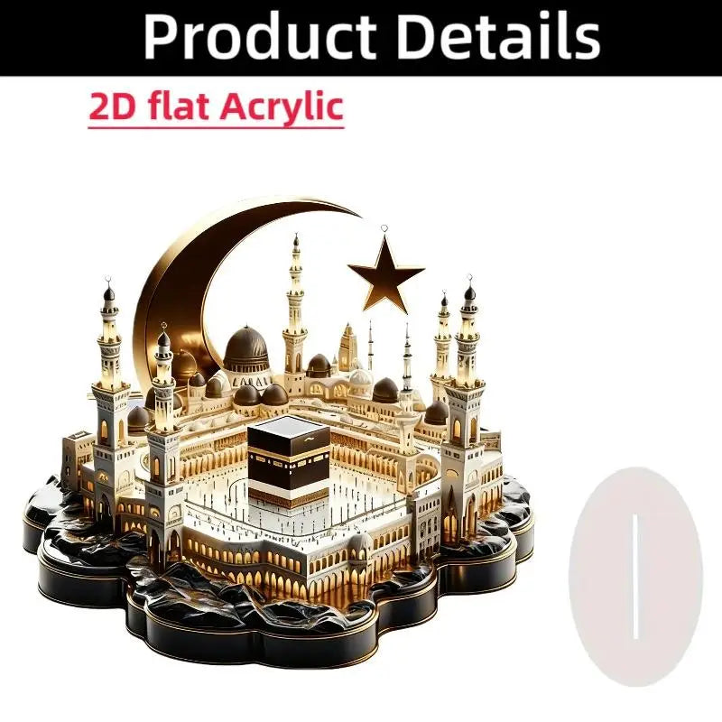 2D Acrylic Arabian Camel & Evil Eye Tree Desk Figurine