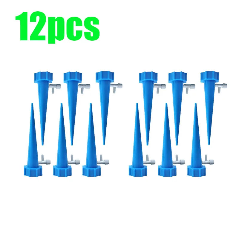 6/18/30pcs Automatic Flower Watering Device Adjustable Dripper Watering Device Self-Watering Gardening Potted Plant Irrigation Oasis Select 12pcs Blue