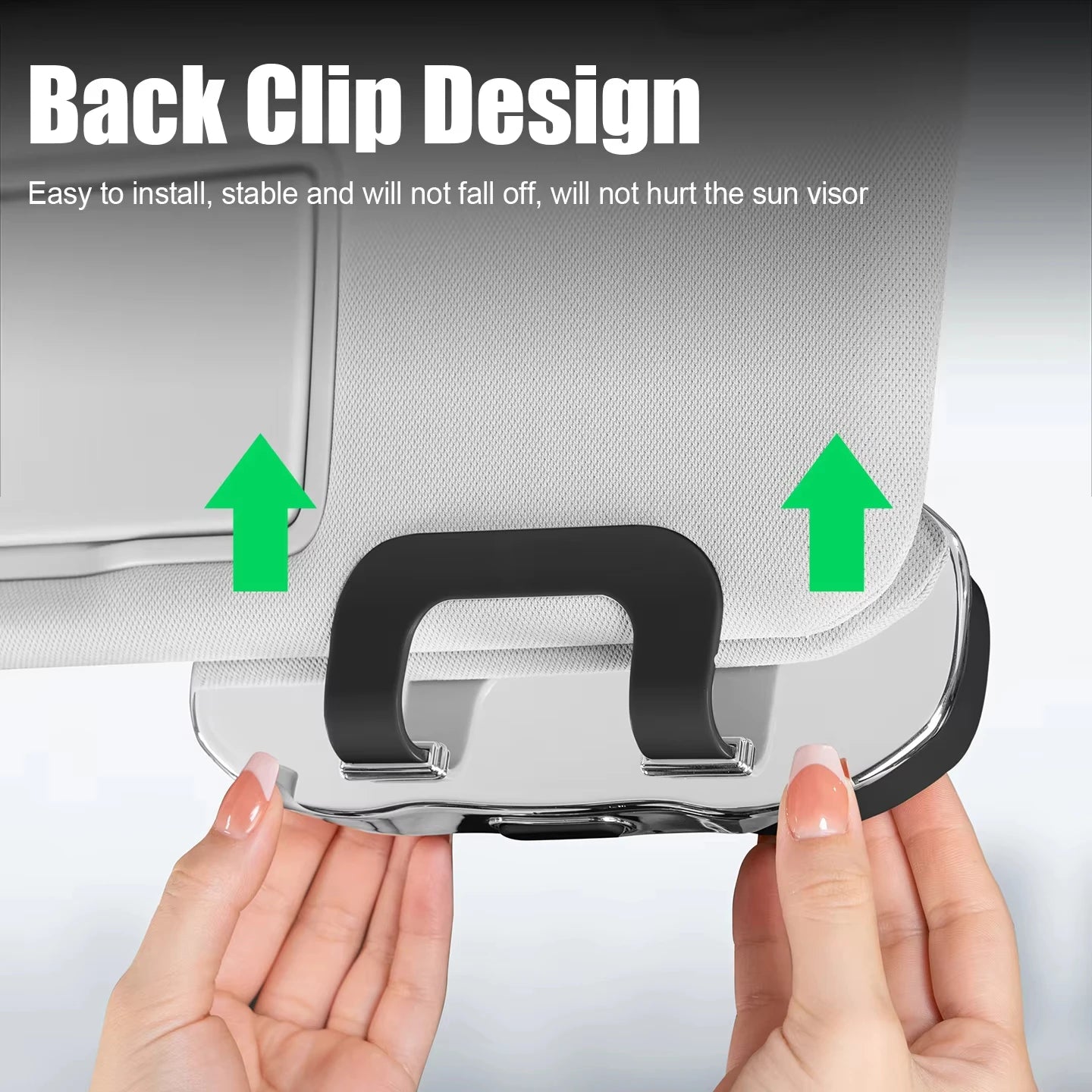 Car Sun Visor Sunglasses Holder – Anti-Scratch ABS Case
