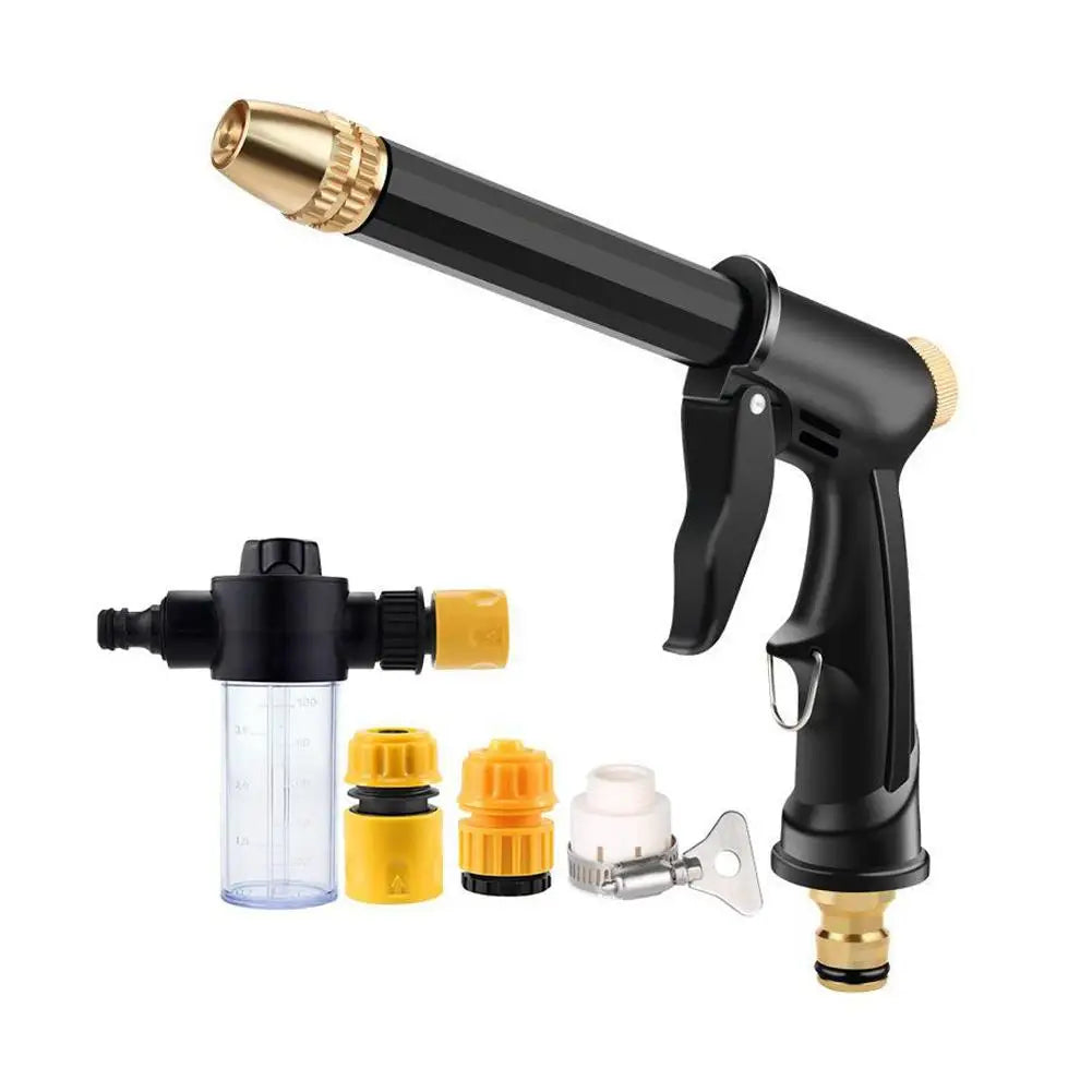 High Pressure Water Gun With Adjustable Nozzle, Foam Pot For Household Car Wash Cleaning, Garden Watering, Floor Window Cleaning Oasis Select 03