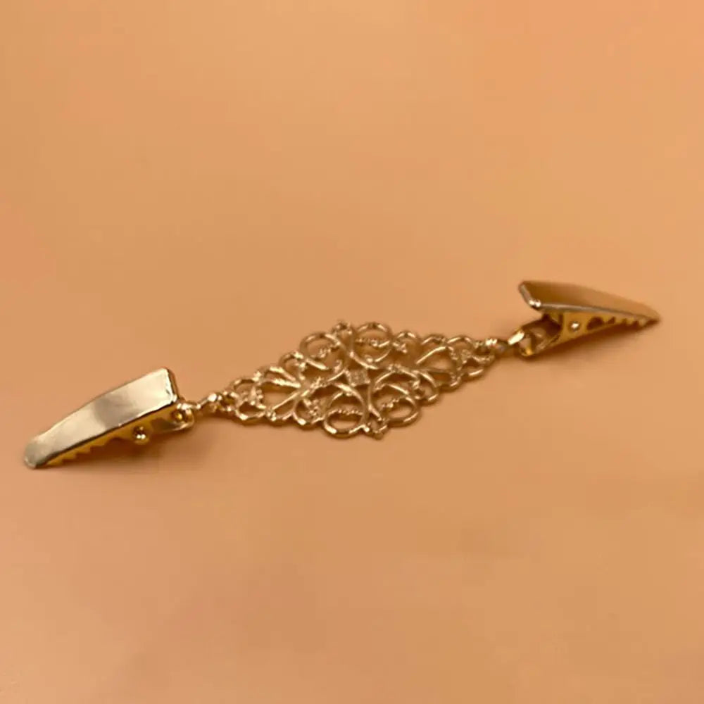 Retro Alloy Cardigan Clip | Vintage X-Shape Sweater Fastener