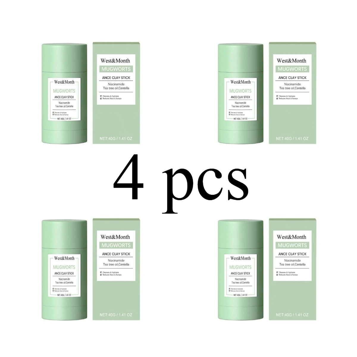 40g 4 pcs Blackhead Cleansing Mud Film, Dilute Acne and Acne Marks, Tighten Pores, Deeply Clean and Moisturize The Skin Oasis Select 40g 4 pcs