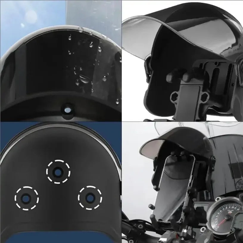Phone Holder Sunshade Rainproof Motorcycle Handlebar Adjustable Visor Helmet Phone Holder Increase Safety Oasis Select