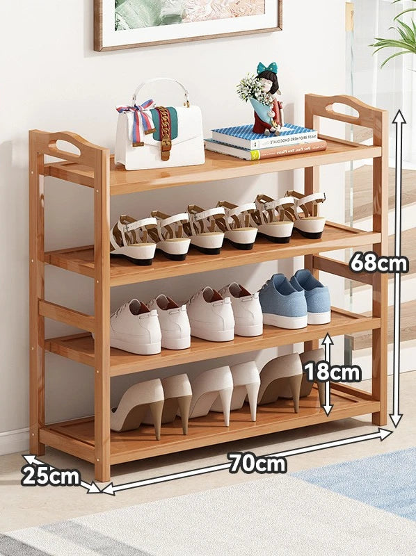 Simple household floor standing shoe rack, multi-layer space saving dormitory storage, economical small shoe cabinet Oasis Select four layers 70cm