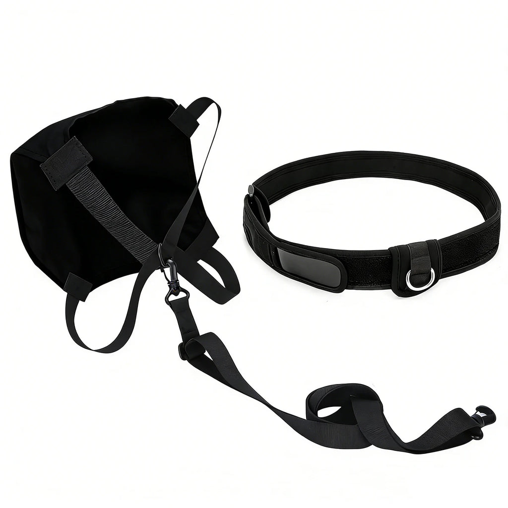 Swim Resistance Parachute Belt Adjustable Adult Swim Parachute Training Strength Endurance Speed Trainer Pool Fitness Gear 2026 Oasis Select Black
