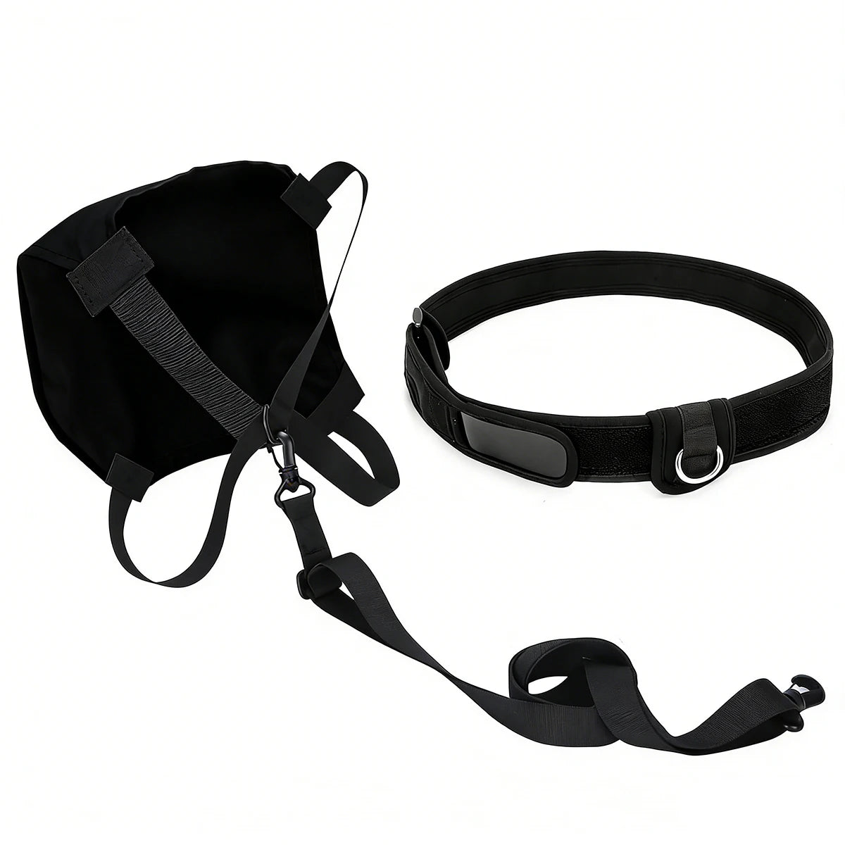 Swim Resistance Parachute Belt Adjustable Adult Swim Parachute Training Strength Endurance Speed Trainer Pool Fitness Gear 2026 Oasis Select Black