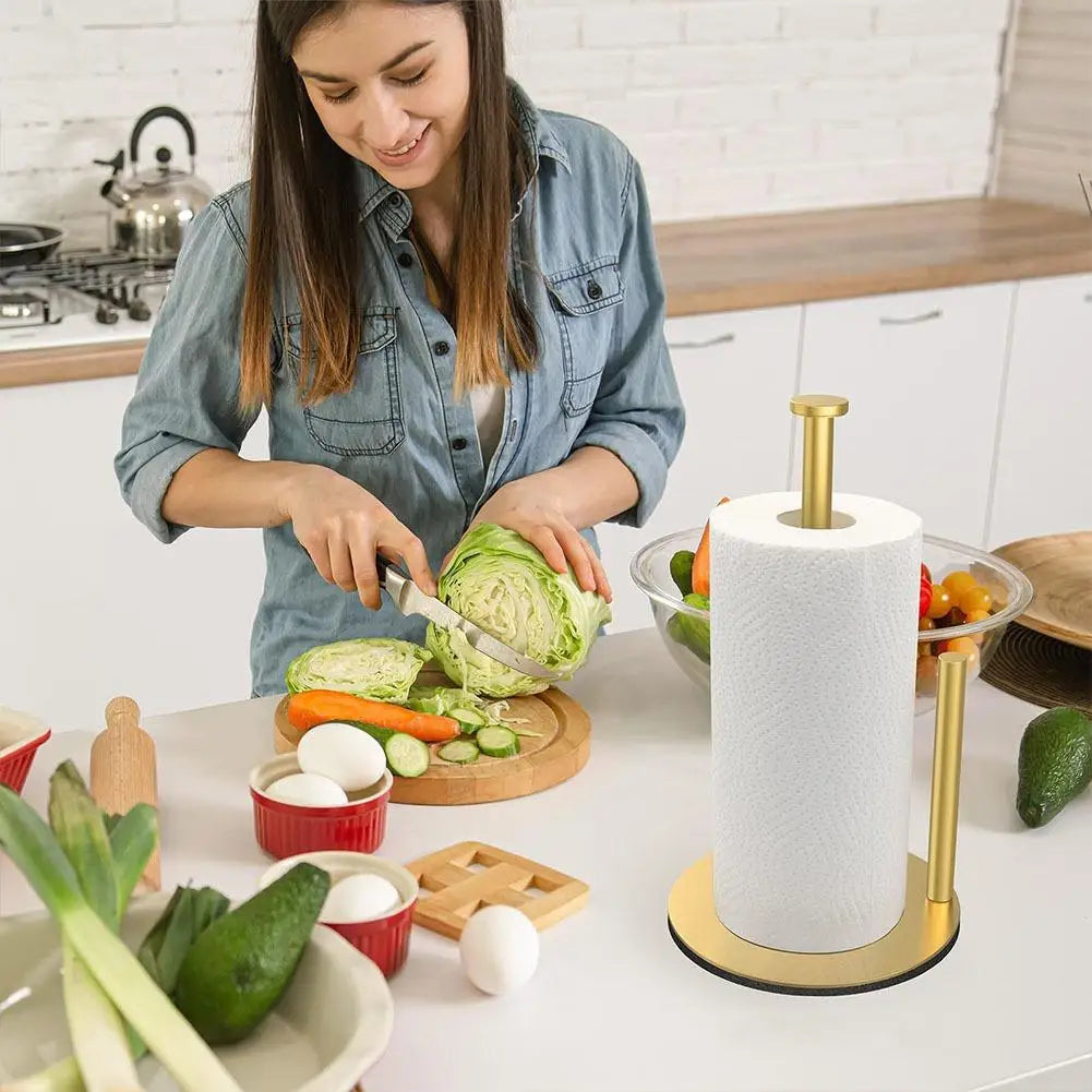 Paper Towel Holder Countertop Heavy-Duty Countertop Organizer, Space-Saving Design for Paper Towels for Bathroom Kitchen Oasis Select