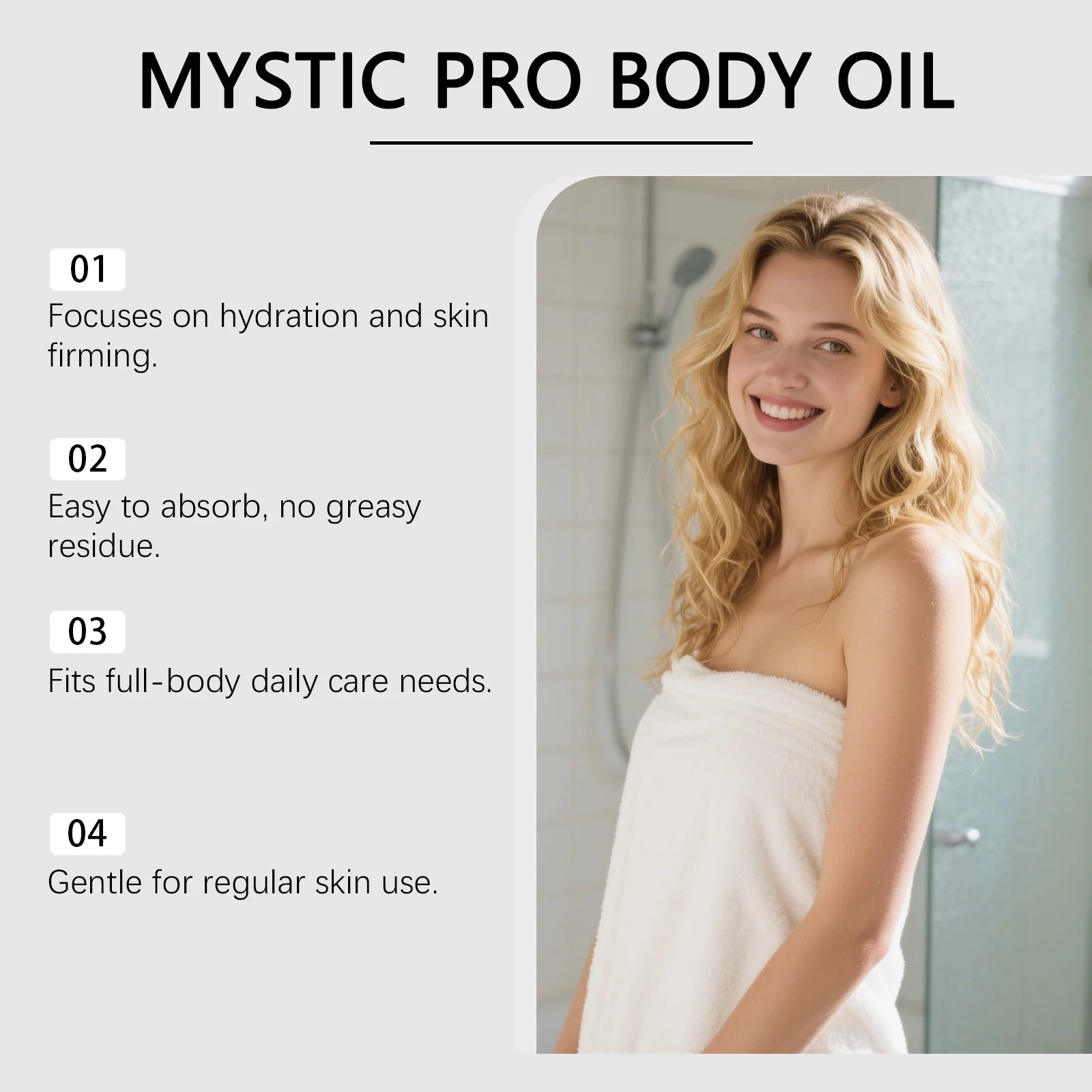 Anti-Aging Body Care Oil Increased Skin Firmness Smooth Texture Skin-Friendly Improve Rough Skin Nourishes Skin Body Massage Oil Oasis Select