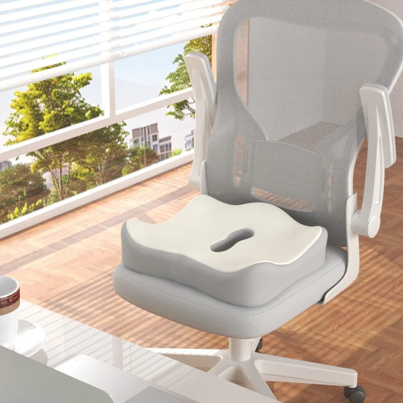 Memory Foam Seat Cushion for Car and Office Lumbar Hip Support Posture Corrector Breathable Comfort Student Chair Pad Oasis Select Beige
