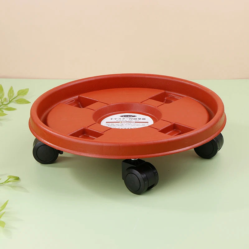 Rolling Plant Stand Tray with Wheels – Heavy Duty Pot Caddy