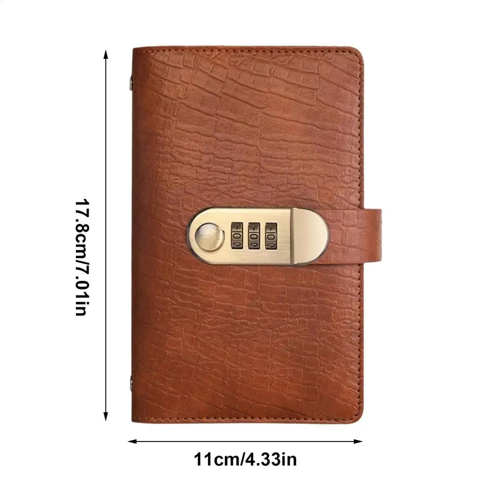 Money Book for Cash Saving Savings Challenges Book with Combination Lock Budget Planner 100 Pages Wallet Organizer for Travel Oasis Select Brown
