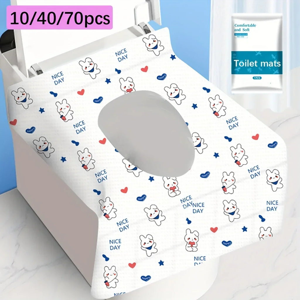 10/40/70 Pcs Disposable Toilet Seat Covers for Travel Public Bathrooms Airplane Hygiene Universal Fit All Ages Potty Training Oasis Select