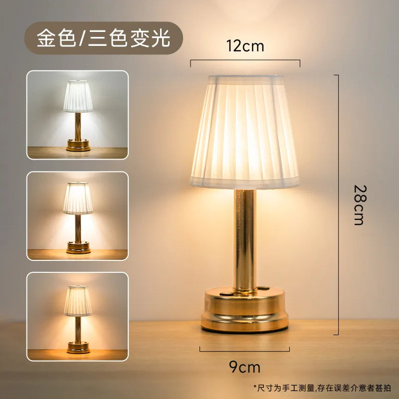 Nordic Creative Led Charging Table Lamp Eye-protecting Lamp Decorative Atmosphere Table Lamp for Bars Restaurants Coffee Shops Oasis Select gold warm Light