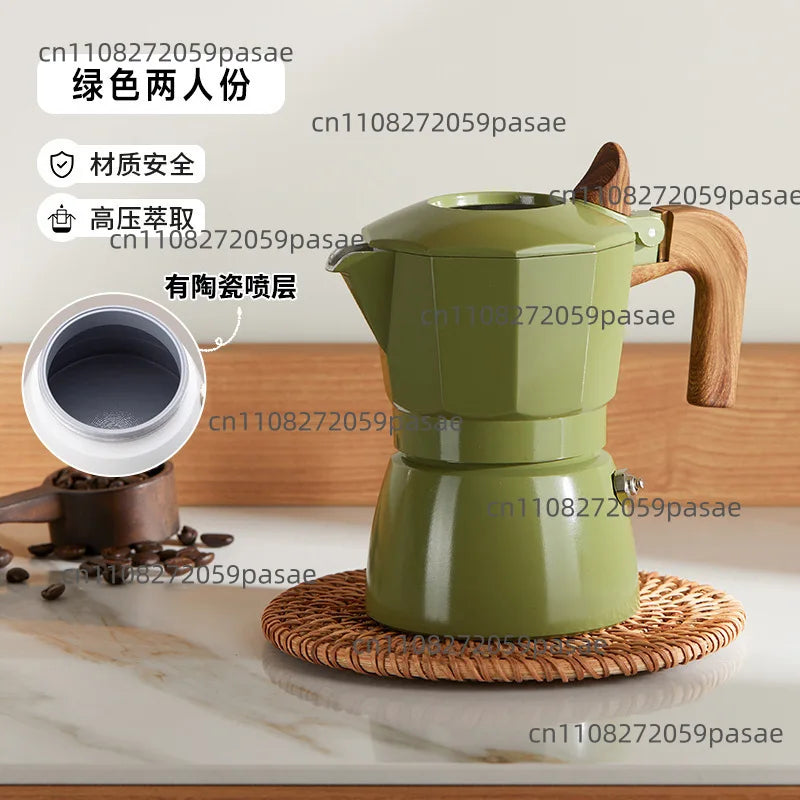 Stainless Steel Double-Valve Moka Pot | Italian Stovetop Coffee Maker