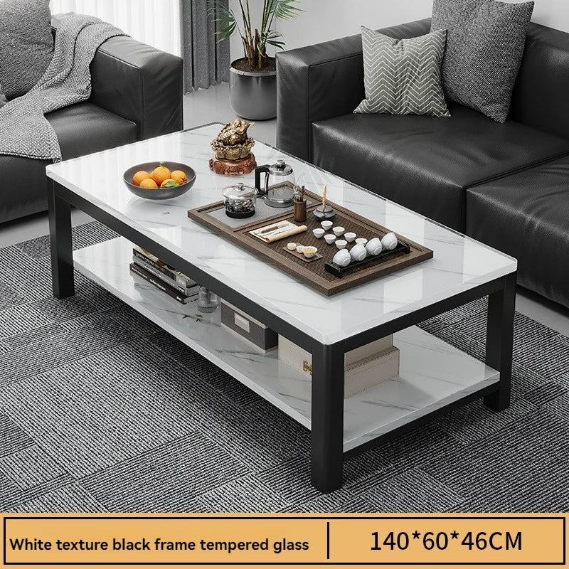 Tea table, living room, household, small apartment, next to sofa, office, marble patterned color tea table, tea table Oasis Select white B-140-60