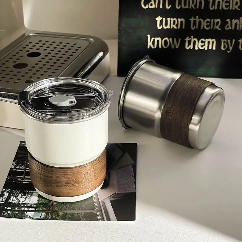 Stainless Steel Coffee Camping Mug with Lid Portable Heat Resistant Mug for Outdoor Picnic Camping Fishing Oasis Select