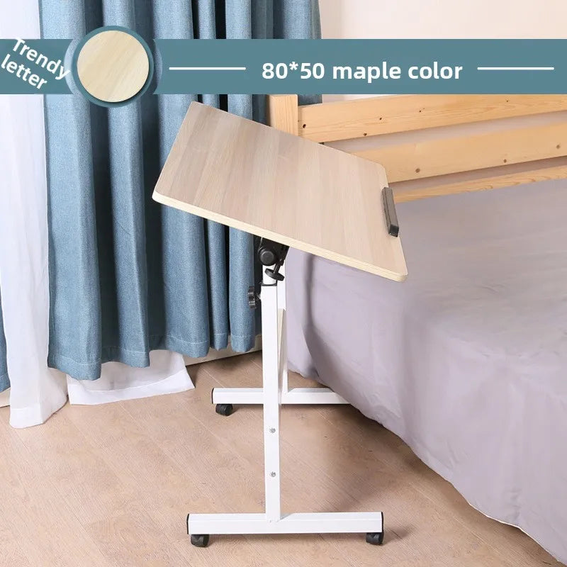 Computer desk Lazy table Desktop household bed Desk Simple small table Simple folding table Removable bedside table Durable Oasis Select Maple 80x50