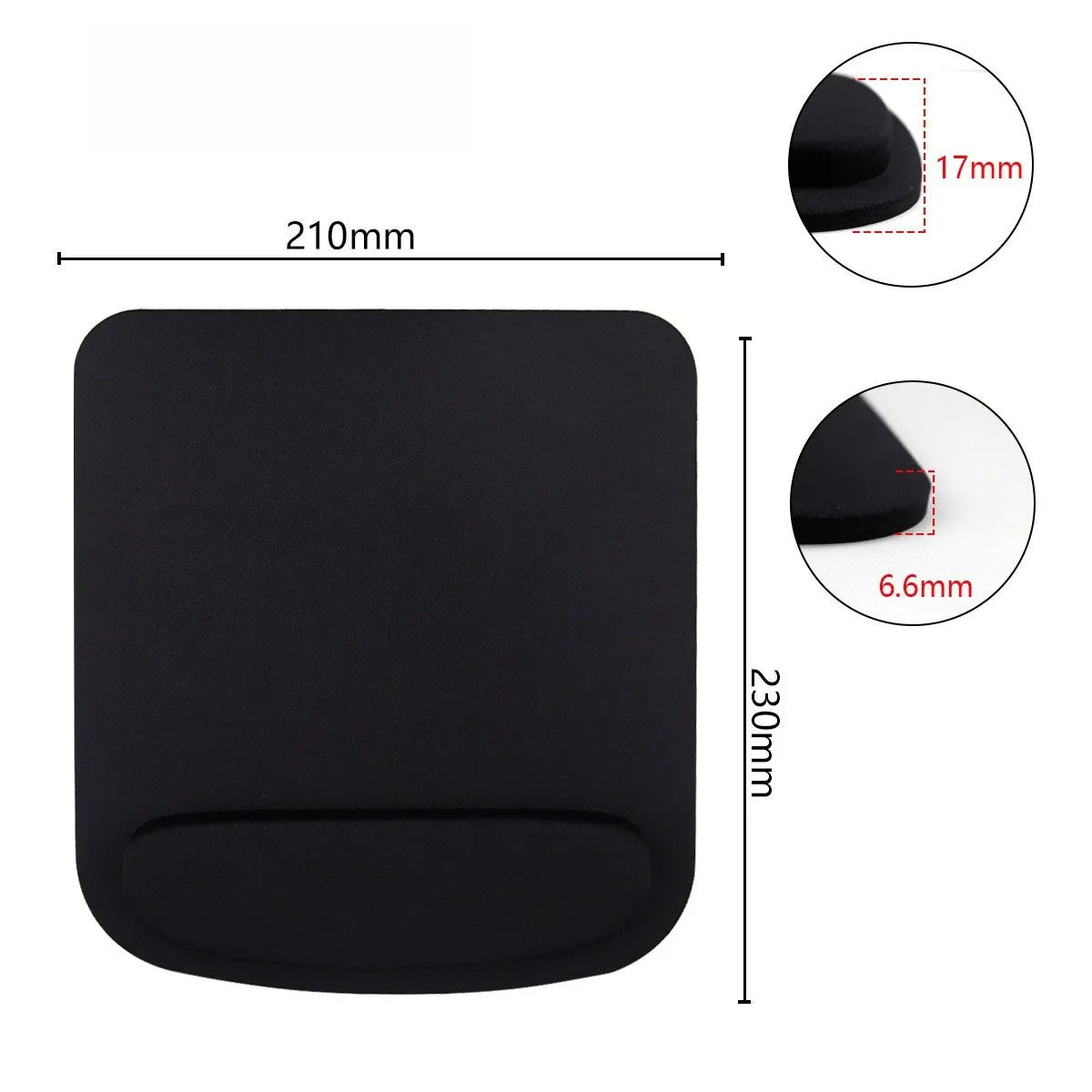 EVA Wrist Mouse Pad Computer Mouse Wrist Supports Slow Rebound Memory Sponge Keyboard Mouse Laptop Desktop Pad Oasis Select black