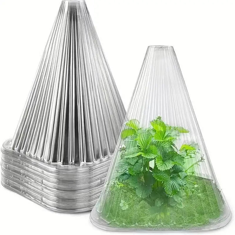 Garden Cloches Transparent Reusable Plant Protector Plant Protective Cover Versatile Bell Jar Cloches Protection Against Birds Oasis Select