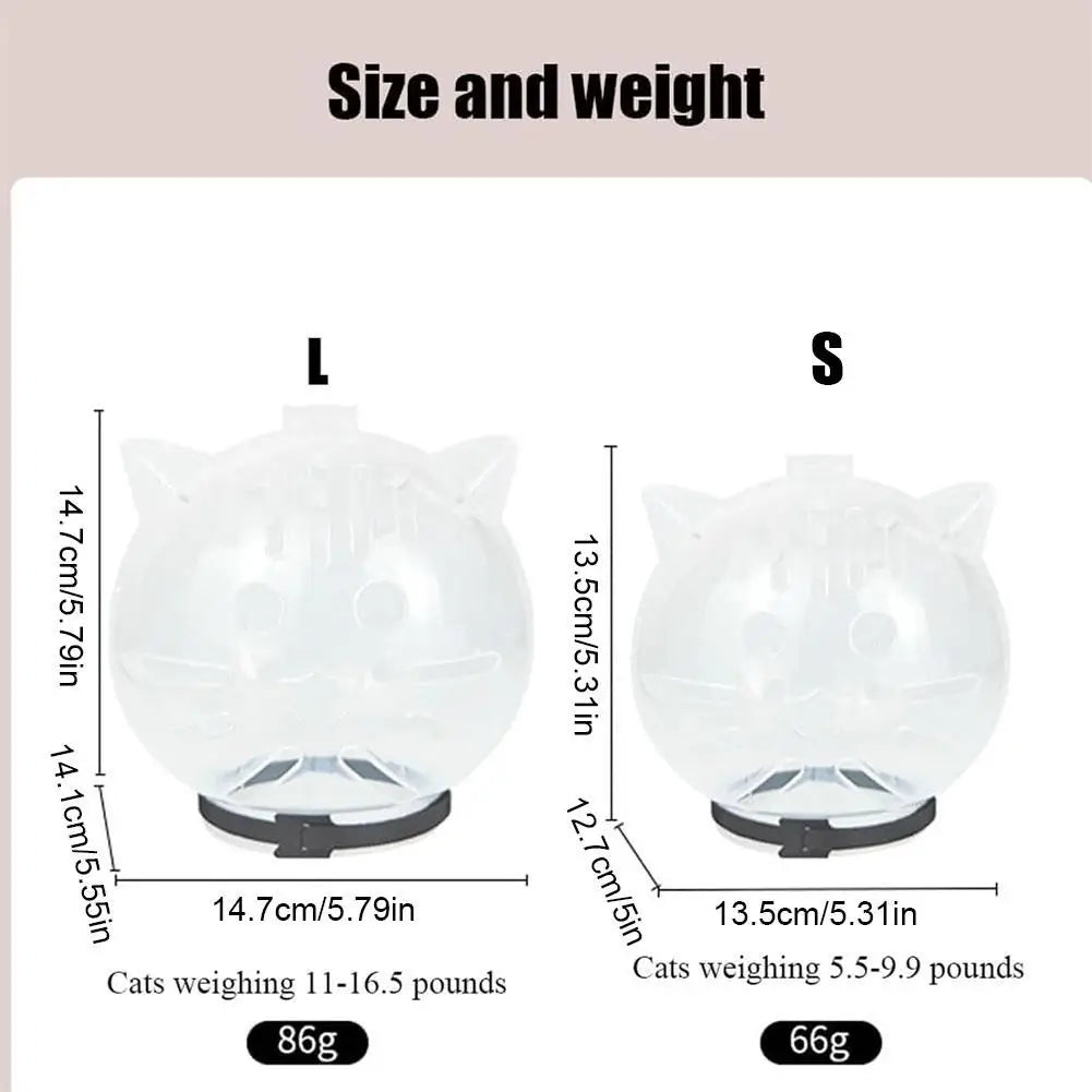 Cat Anti-Bite Helmet Breathable Transparent Hood for Grooming Nail Trimming Medical Care Anti-Licking Protective Mask Oasis Select