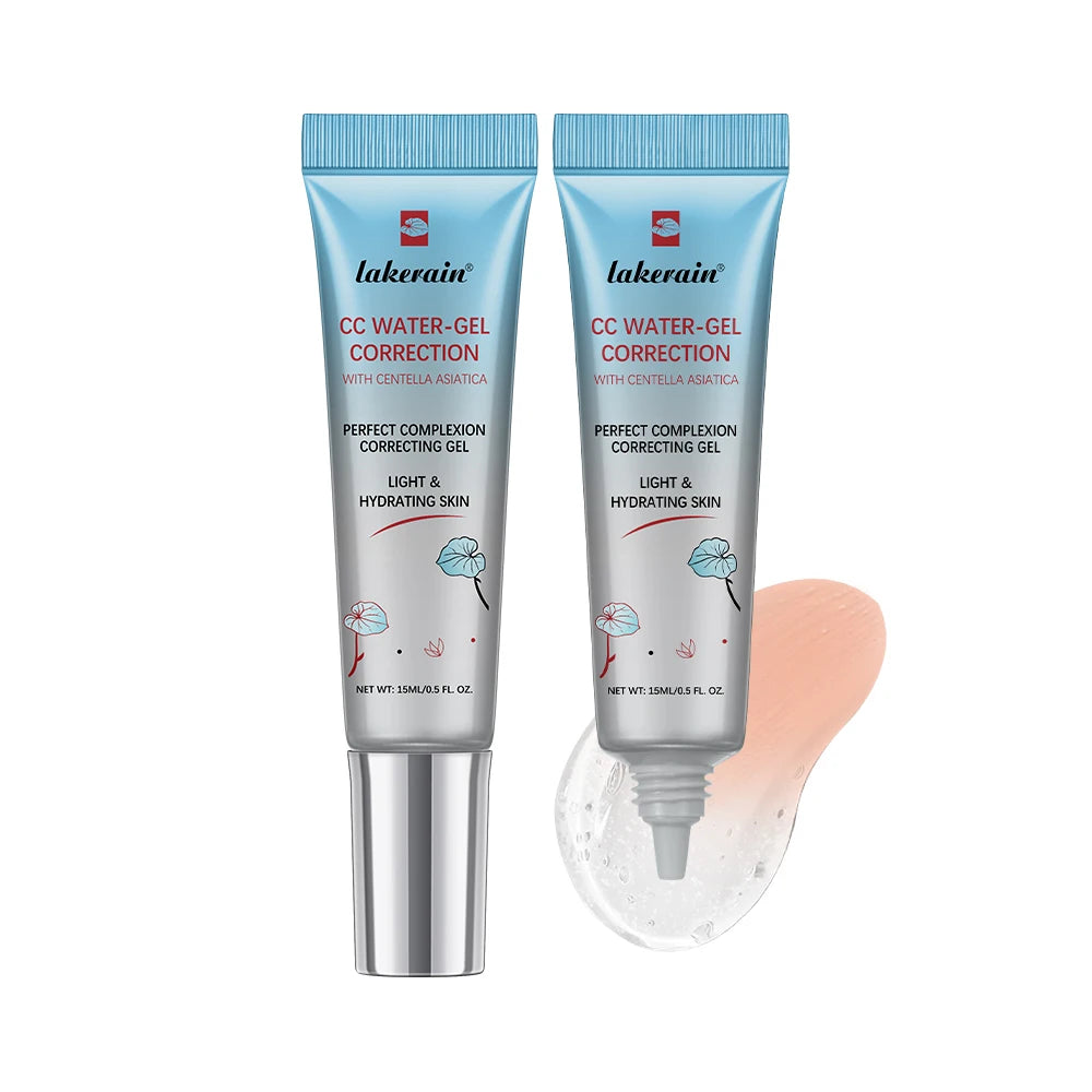 Correcting CC Cream Foundation Moisturizing Waterproof Even Skin Tone Base Makeup Lasting Conceal Pores CC Cream Primer Cosmetic Oasis Select 2pcs Transparent