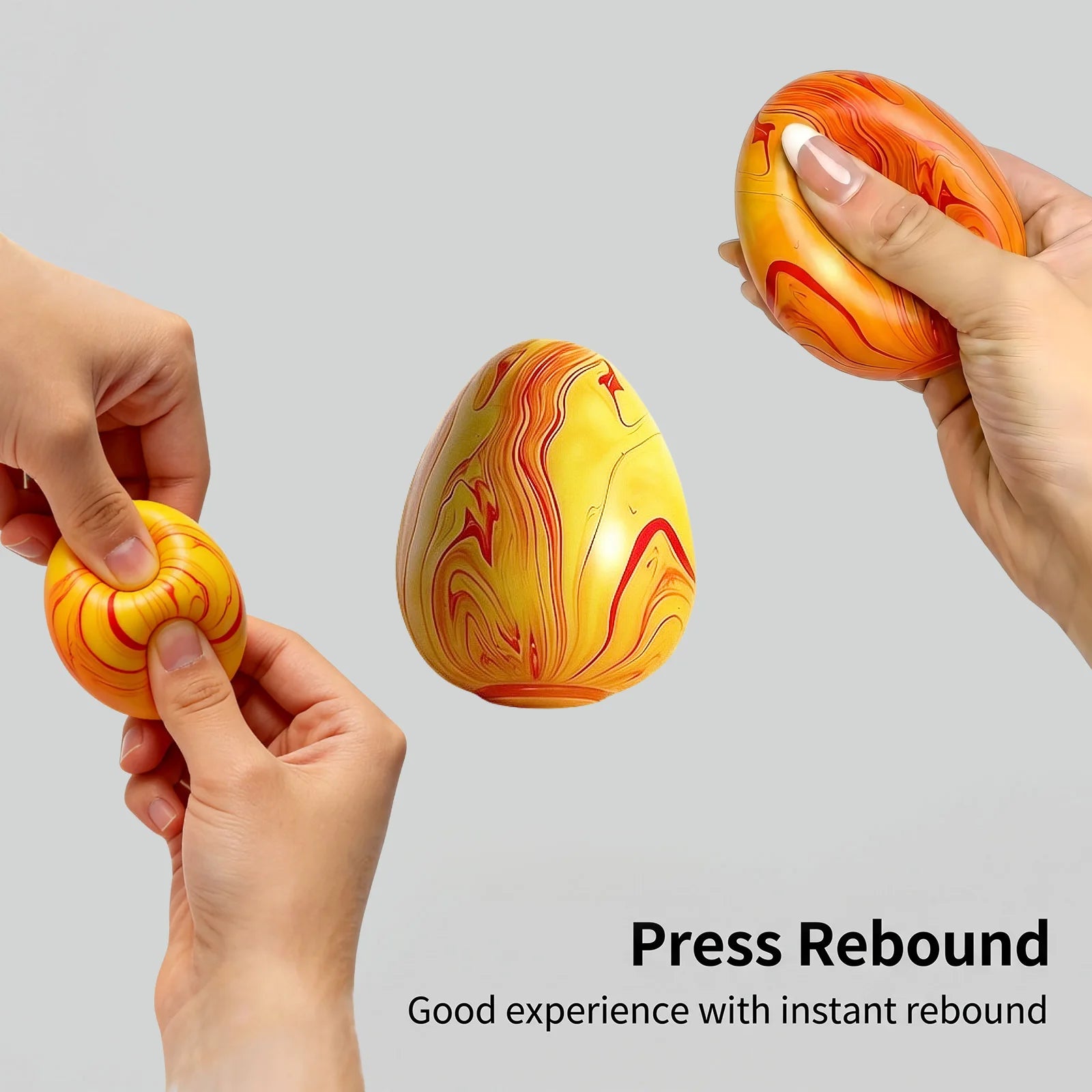 Squishy Stress Balls Resistance Fidget Toys Rebound Pinch Squeeze Egg Toy Sensory Anxiety Relief Decompression Ball Funny Gift Oasis Select